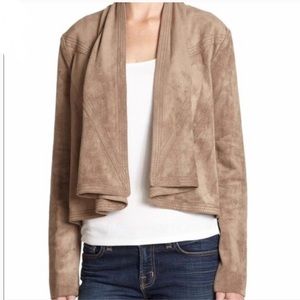 BCBG Suede Jimmie Cropped Swing Jacket